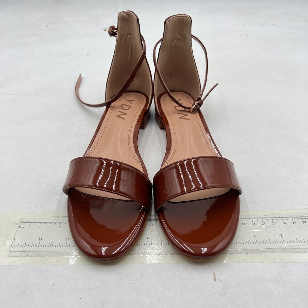 Ydn Coffee Block Low Heel Sandals Open Toe Ankle … - image 3